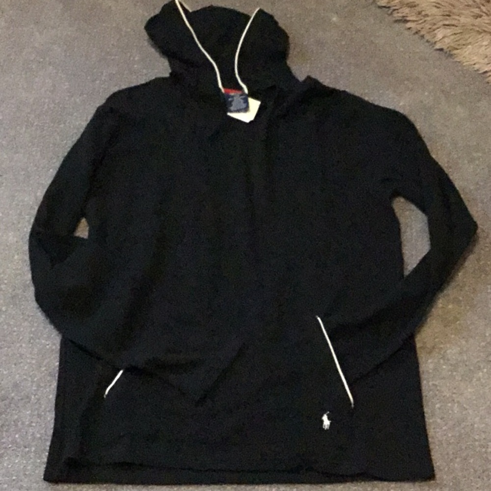 Polo by Ralph Lauren Black Sweater with Classic Hood